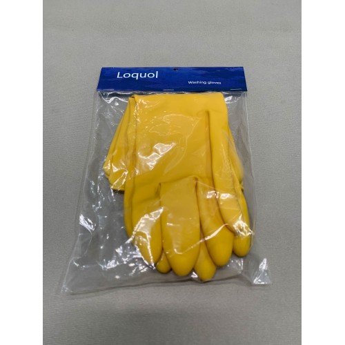 Loquol Short Yellow Kitchen Washing Gloves - Durable and Comfortable Gloves for Everyday Cleaning