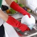 Loquol Long Red Kitchen Washing Gloves - Heat-Resistant and Durable Cleaning Gloves