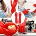 Loquol Long Red Kitchen Washing Gloves - Heat-Resistant and Durable Cleaning Gloves