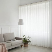 Loquol White Tulle Indoor Curtain - Lightweight Sheer Curtain for a Breezy Look